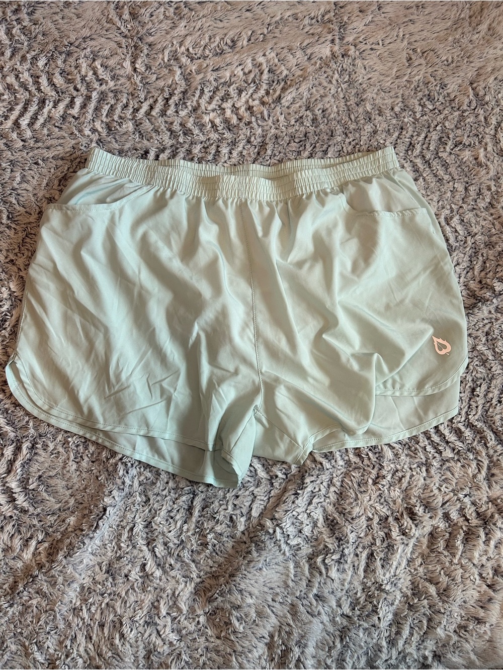 Baleaf Mint Green Women's Athletic Shorts with Elastic Waistband